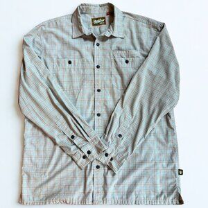 Howler Brothers Plaid Button Down Shirt - Gray and Blue